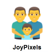 Family: Man, Man, Boy on JoyPixels