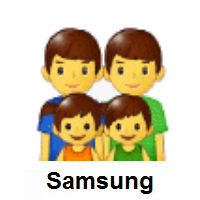 Family: Man, Man, Girl, Boy on Samsung