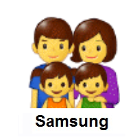 Family: Man, Woman, Girl, Boy on Samsung