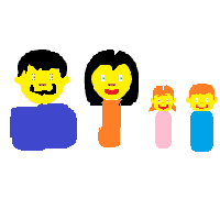 Family: Man, Woman, Girl, Boy
