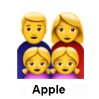 Family: Man, Woman, Girl, Girl on Apple iOS