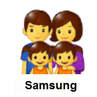 Family: Man, Woman, Girl, Girl on Samsung