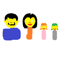 Family: Man, Woman, Girl, Girl