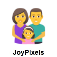 Family: Man, Woman, Girl on JoyPixels