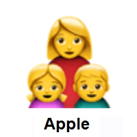 Family: Woman, Girl, Boy on Apple iOS