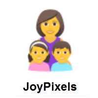 Family: Woman, Girl, Boy on JoyPixels