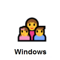 Family: Woman, Girl, Boy on Microsoft Windows