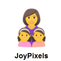 Family: Woman, Girl, Girl on JoyPixels