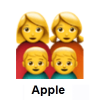 Family: Woman, Woman, Boy, Boy on Apple iOS