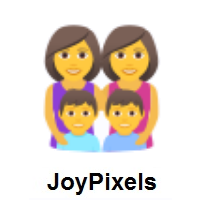 Family: Woman, Woman, Boy, Boy on JoyPixels