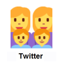 Family: Woman, Woman, Boy, Boy on Twitter Twemoji