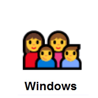 Family: Woman, Woman, Boy, Boy on Microsoft Windows