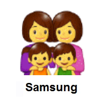 Family: Woman, Woman, Girl, Boy on Samsung
