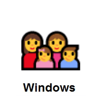 Family: Woman, Woman, Girl, Boy on Microsoft Windows