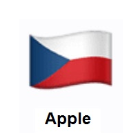 Flag of Czechia on Apple iOS