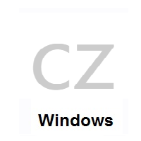 Flag of Czechia on Microsoft Windows