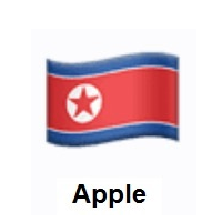Flag of North Korea on Apple iOS