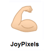 Flexed Biceps: Light Skin Tone on JoyPixels