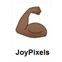 Flexed Biceps: Medium-Dark Skin Tone on JoyPixels
