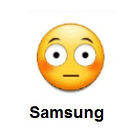 Flushed Face on Samsung
