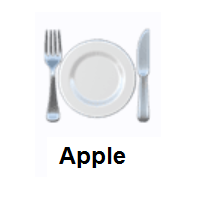 Fork And Knife With Plate on Apple iOS