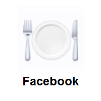 Fork And Knife With Plate on Facebook