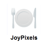Fork And Knife With Plate on JoyPixels