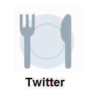 Fork And Knife With Plate on Twitter Twemoji