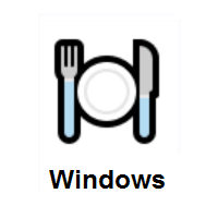 Fork And Knife With Plate on Microsoft Windows