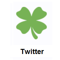 Four-Leaf Clover on Twitter Twemoji