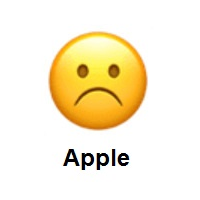 Very Sad: Frowning Face on Apple iOS