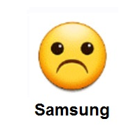Very Sad: Frowning Face on Samsung