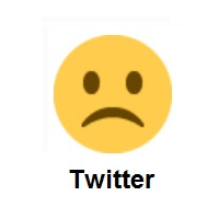 Very Sad: Frowning Face on Twitter Twemoji