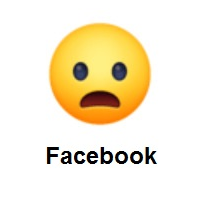 Irritating: Frowning Face with Open Mouth on Facebook