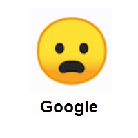 Irritating: Frowning Face with Open Mouth on Google Android