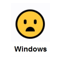 Irritating: Frowning Face with Open Mouth on Microsoft Windows