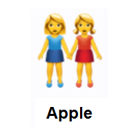 Women Holding Hands on Apple iOS