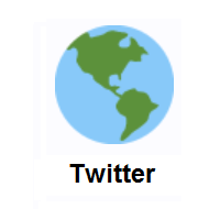 Globe Showing Americas on Twitter Twemoji