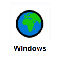 Globe Showing Europe-Africa on Microsoft Windows
