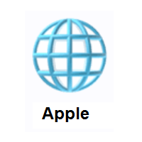 Globe with Meridians on Apple iOS