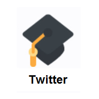 Graduation Cap on Twitter Twemoji