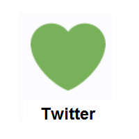 Green Heart on Twitter Twemoji