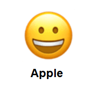 Grinning Face on Apple iOS