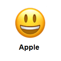 Grinning Face with Big Eyes on Apple iOS