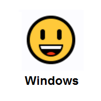 Grinning Face with Big Eyes on Microsoft Windows
