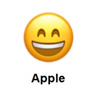 Happy Face: Grinning Face With Smiling Eyes on Apple iOS