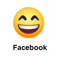 Happy Face: Grinning Face With Smiling Eyes on Facebook