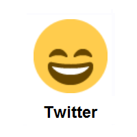 Happy Face: Grinning Face With Smiling Eyes on Twitter Twemoji