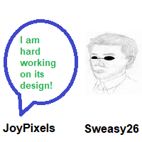 Head Shaking Vertically on JoyPixels