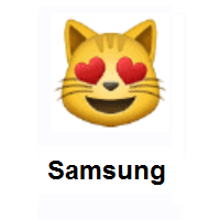 Heart Eyes Cat on Samsung